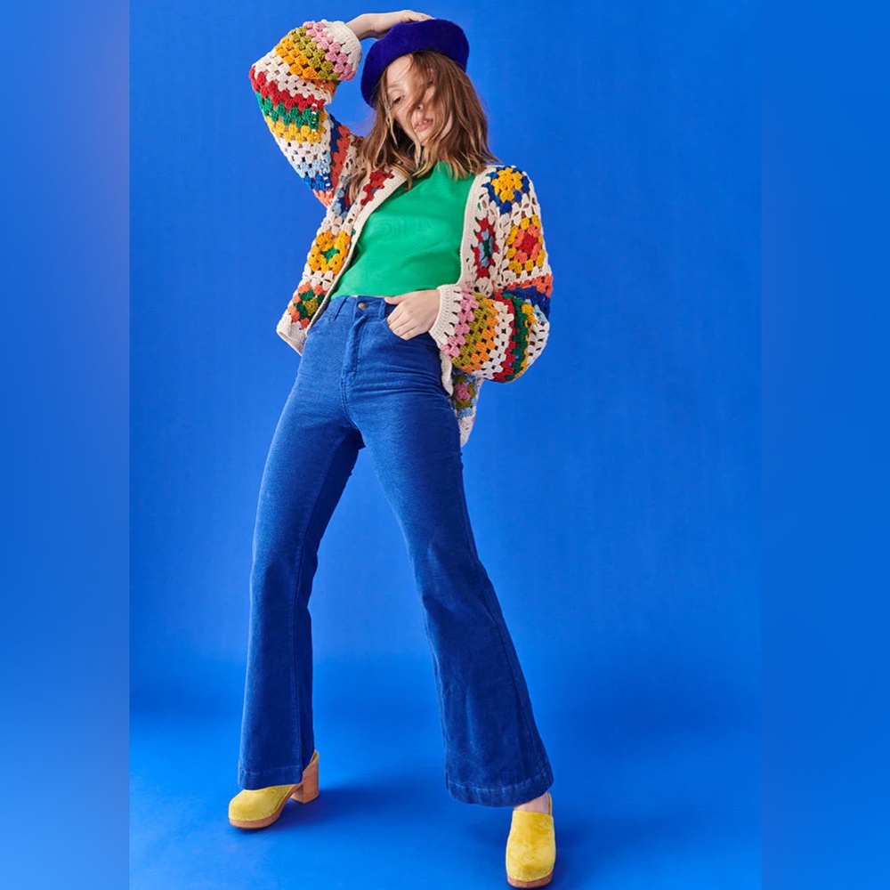 Ghanda Blue Flare Pants